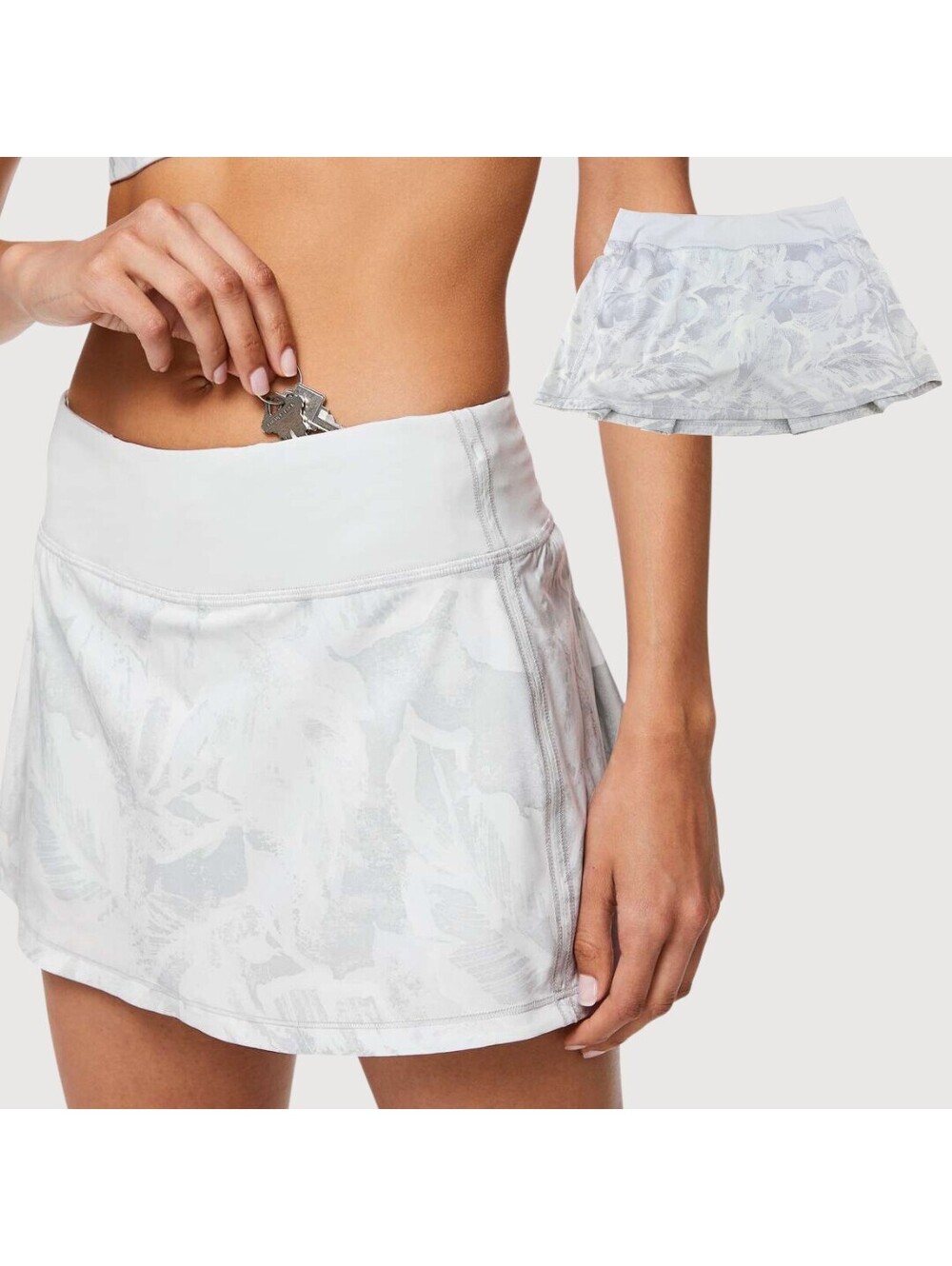 Lululemon Pace Rival Tall Skirt Tropical Shadow Size 8